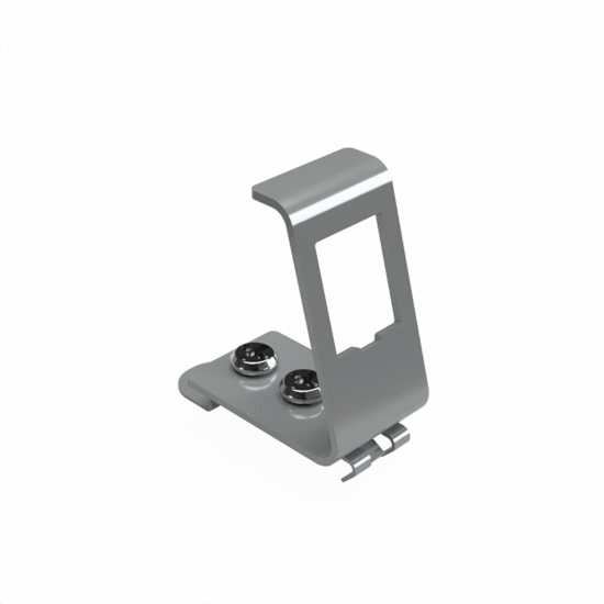 DIN Rail Adapter for Keystone Modules Stainless Steel - 1 Port