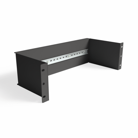 2U Rack Mounted DIN Rail Bracket 35mm Rail - Model 02