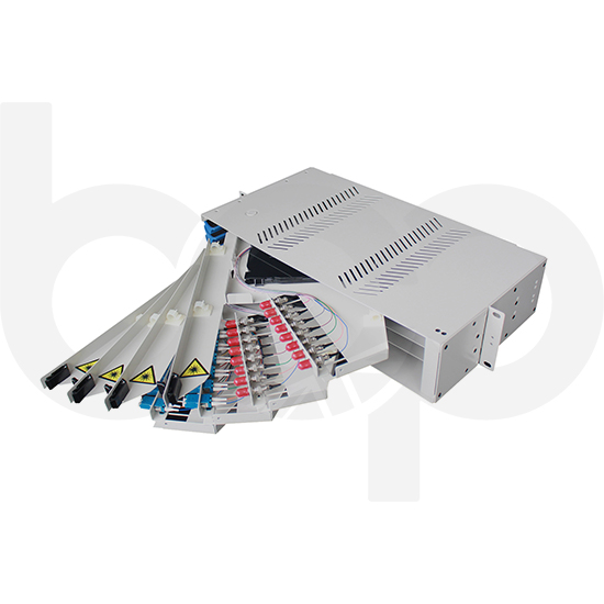 2U Pivoting Modular Patch Panel - Model 01 - 48 FO