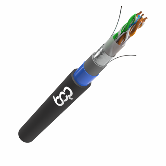 Cat 6 – Outdoor Armoured Double Jacket Cable with Aluminium Foil and Polyester Tape