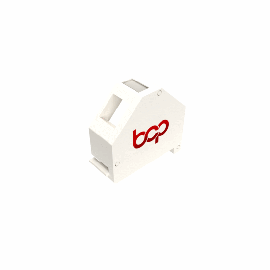 Keystone Jack Adapter for DIN Rail 45 Deg Plastic