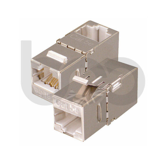 Cat 5E Inline Coupler Keystone Jack  – STP 90°