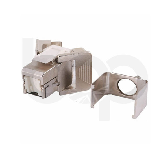 Cat 6A Keystone Jack – STP Tool-Free Shuttered 180°