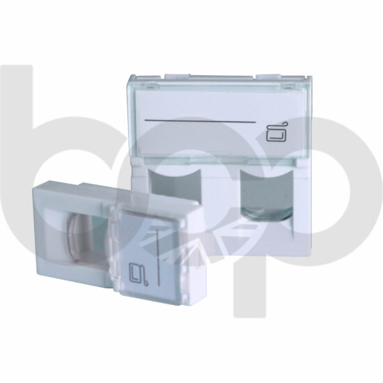EU Empty RJ45 KSJ Shuttered Module – Platinum – Model 01