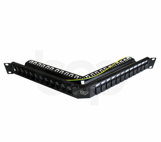 Empty Patch Panel - V-Shuttered - 24 Port Modular STP