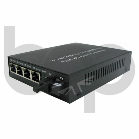 Media Converter Single Fibre To 2-4 x RJ45 – 10/100M