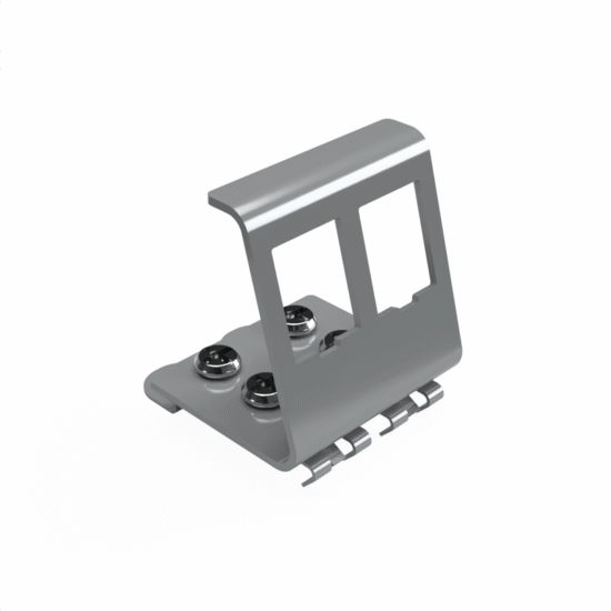 DIN Rail Adapter for Keystone Modules Stainless Steel - 2 Port